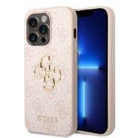 Гръб Guess PU 4G Metal Logo Case за iPhone 15 Pro - Розов - 2 Гръб Guess PU 4G Metal Logo Case за iPhone 15 Pro - Розов - 2