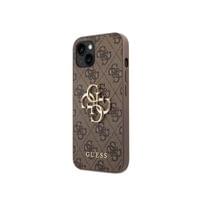 Гръб Guess PU 4G Metal Logo Case за iPhone 14 - Кафяв - 2 Гръб Guess PU 4G Metal Logo Case за iPhone 14 - Кафяв - 2