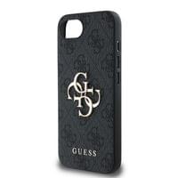 Гръб Guess за iPhone 17E, iPhone 16E, PU, 4G Metal Logo, Сив - 4 Гръб Guess за iPhone 17E, iPhone 16E, PU, 4G Metal Logo, Сив - 4