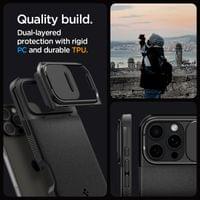 Гръб Spigen Optik Armor MagSafe за iPhone 16 Pro Max - Черен - 3