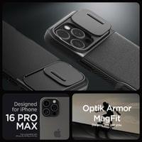 Гръб Spigen Optik Armor MagSafe за iPhone 16 Pro Max - Черен - 6