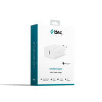 Адаптер ttec SmartCharger PD Travel Charger, 20W - Бял - 2 Адаптер ttec SmartCharger PD Travel Charger, 20W - Бял - 2