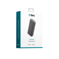 Външна батерия ttec ReCharger 20.000mAh Powerbank - Черна - 7