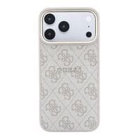 Кейс Guess за iPhone 18 Pro / 17 Pro, PU Leather 4G Gold... - 2