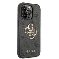 Гръб Guess PU 4G Metal Logo Case за iPhone 15 Pro - Сив - 6 Гръб Guess PU 4G Metal Logo Case за iPhone 15 Pro - Сив - 6
