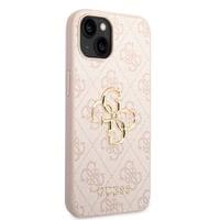 Гръб Guess PU 4G Metal Logo Case за iPhone 14 - Розов - 5 Гръб Guess PU 4G Metal Logo Case за iPhone 14 - Розов - 5