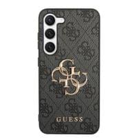 Гръб Guess PU 4G Metal Logo Case за Samsung Galaxy S23 - Сив - 1