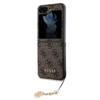 Гръб Guess 4G Charms Case за Samsung Galaxy Z Flip 5 - Кафяв - 2