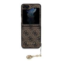 Гръб Guess 4G Charms Case за Samsung Galaxy Z Flip 5 - Кафяв - 6