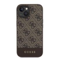 Гръб Guess PU 4G Stripe MagSafe Case за iPhone 15 - Кафяв - 6 Гръб Guess PU 4G Stripe MagSafe Case за iPhone 15 - Кафяв - 6