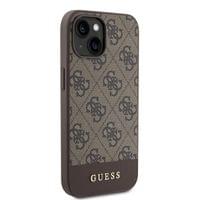 Гръб Guess PU 4G Stripe MagSafe Case за iPhone 15 - Кафяв - 5 Гръб Guess PU 4G Stripe MagSafe Case за iPhone 15 - Кафяв - 5