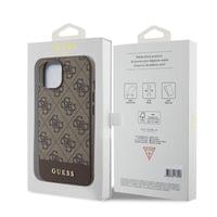 Гръб Guess PU 4G Stripe MagSafe Case за iPhone 15 - Кафяв - 2 Гръб Guess PU 4G Stripe MagSafe Case за iPhone 15 - Кафяв - 2