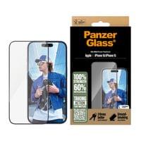 Стъклен протектор PanzerGlass за iPhone 16, 15,... - 1 Стъклен протектор PanzerGlass за iPhone 16, 15,... - 1