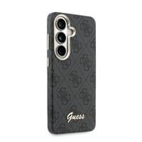 Гръб Guess за Samsung Galaxy S26, PU, 4G, Script Metal... - 2
