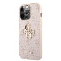 Гръб Guess PU 4G Metal Logo Case за iPhone 13 Pro - Розов - 2 Гръб Guess PU 4G Metal Logo Case за iPhone 13 Pro - Розов - 2