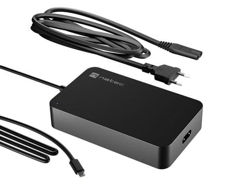 Natec Grayling Laptop Charger, 90W, USB-C for laptops,... - 1