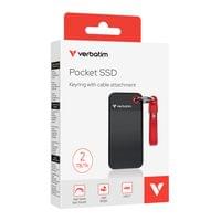 Verbatim Pocket SSD USB 3.2 Gen 2 2TB Black/Red - 4 Verbatim Pocket SSD USB 3.2 Gen 2 2TB Black/Red - 4