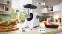 Bosch MFWS420W, Meat mincer - MultiPower 1900 W, Planetary gearbox, 2,5... - 2