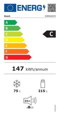 Bosch KIN96ADC0 SER6, BI fridge-freezer XL, NoFrost... - 10