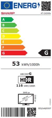 Sharp 43HR7265E, 43&amp;quot; QLED Google TV, 144 Hz, 4K Ultra HD... - 9