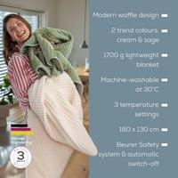 Beurer HD 72 Waffle Sage Green Heated overblanket; Soft... - 6 Beurer HD 72 Waffle Sage Green Heated overblanket; Soft... - 6