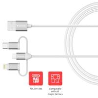 Verbatim Sync &amp;amp; Charge Cable 3-in-1 USB-A to... - 3