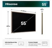 Hisense CanvasTV, 55",QLED 4K Ultra HD 3840x2160, 144hz,... - 2 Hisense CanvasTV, 55",QLED 4K Ultra HD 3840x2160, 144hz,... - 2