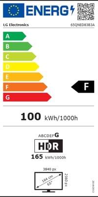 LG 65QNED83B3A, 65&amp;quot; 4K QNED MiniLED Smart TV, 3840x2160,... - 3