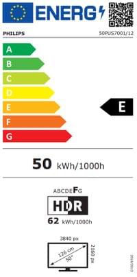 Philips 50PUS7001/12, 4K UHD LED, 3840 x 2160p, 60Hz,... - 2