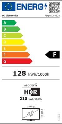 LG 75QNED83B3A, 75&amp;quot; 4K QNED MiniLED Smart TV, 3840x2160,... - 3