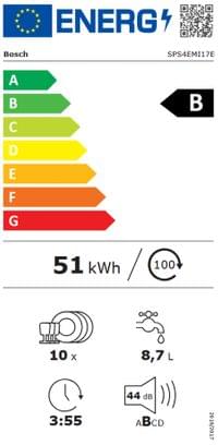 Bosch SPS4EMI17E, SER4, Free-standing dishwasher 45cm, B,... - 8