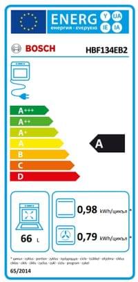 Bosch HBF134EB2, SER2, 3D HotAir, EcoClean Direct, 66 l,... - 6