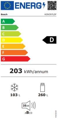 Bosch KGN397LDF, SER4, FS fridge-freezer NoFrost, D,... - 11