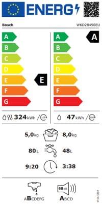Bosch WKD28490EU, SER6, Built-in Washer-dryer 8/5 kg,... - 4