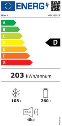 Bosch KGN392LDF SER4, FS fridge-freezer, Total No Frost,... - 7