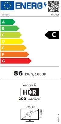 Hisense 85" UR9S - 4 Hisense 85" UR9S - 4