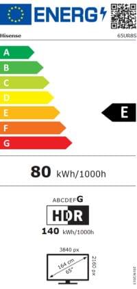 Hisense 65" UR8S, 4K Ultra HD 3840x2160, RGB Mini Led ,... - 3 Hisense 65" UR8S, 4K Ultra HD 3840x2160, RGB Mini Led ,... - 3