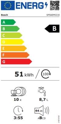 Bosch SPS6EMI21E, SER6, Free-standing dishwasher 45cm, B,... - 9 Bosch SPS6EMI21E, SER6, Free-standing dishwasher 45cm, B,... - 9