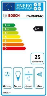 Bosch DWB67DN60, SER6, Chimney hood 60cm A++,... - 5