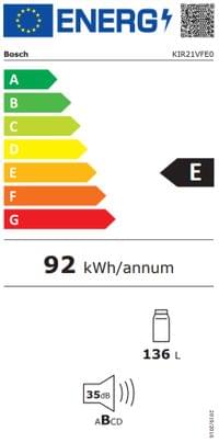 Bosch KIR21VFE0 SER4 BI fridge, F, 87.4 x 54.1 x 54.8 cm,... - 4