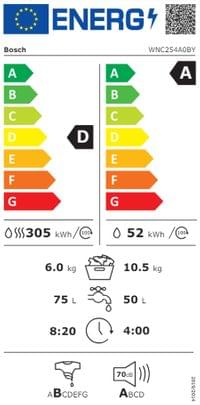 Bosch WNC254A0BY, SER8, Washer-dryer 10,5/6kg, D/A, 1400... - 7