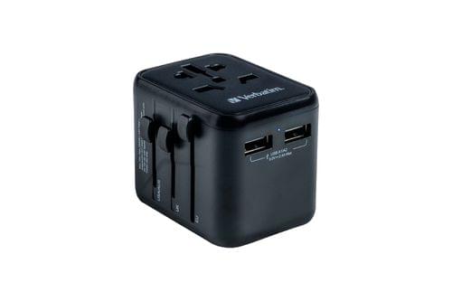 Verbatim UTA-01 Universal Travel Adapter with 2 x USB-A... - 1