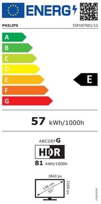 Philips 55PUS7001/12, 55" 4K UHD LED, 3840 x 2160p, 60Hz,... - 2 Philips 55PUS7001/12, 55" 4K UHD LED, 3840 x 2160p, 60Hz,... - 2