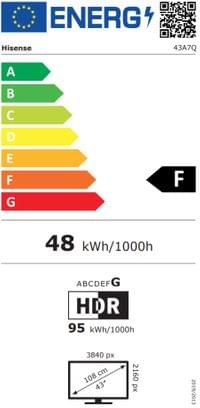 Hisense 43&amp;quot; A7Q, 4K Ultra HD 3840x2160, QLED, FALD,... - 3