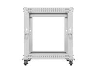 Lanberg open rack 19&amp;quot; 12U 600x600-1100 adjustable, grey - 3