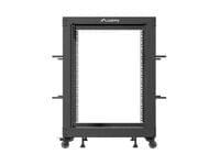 Lanberg open rack 19&amp;quot; 15U 600x600-1100 adjustable, black - 5