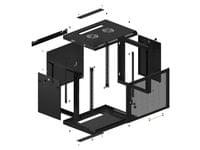 Lanberg rack cabinet 19&amp;quot; wall-mount 9U/600x450 with... - 6