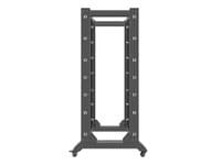 Lanberg open rack 19" 32U  600x800, black - 2