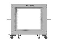 Lanberg open rack 19&amp;quot; 9U 600x600-1100 adjustable, grey - 2