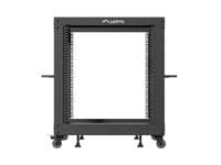 Lanberg open rack 19" 12U 600x600-1100 adjustable, black - 2